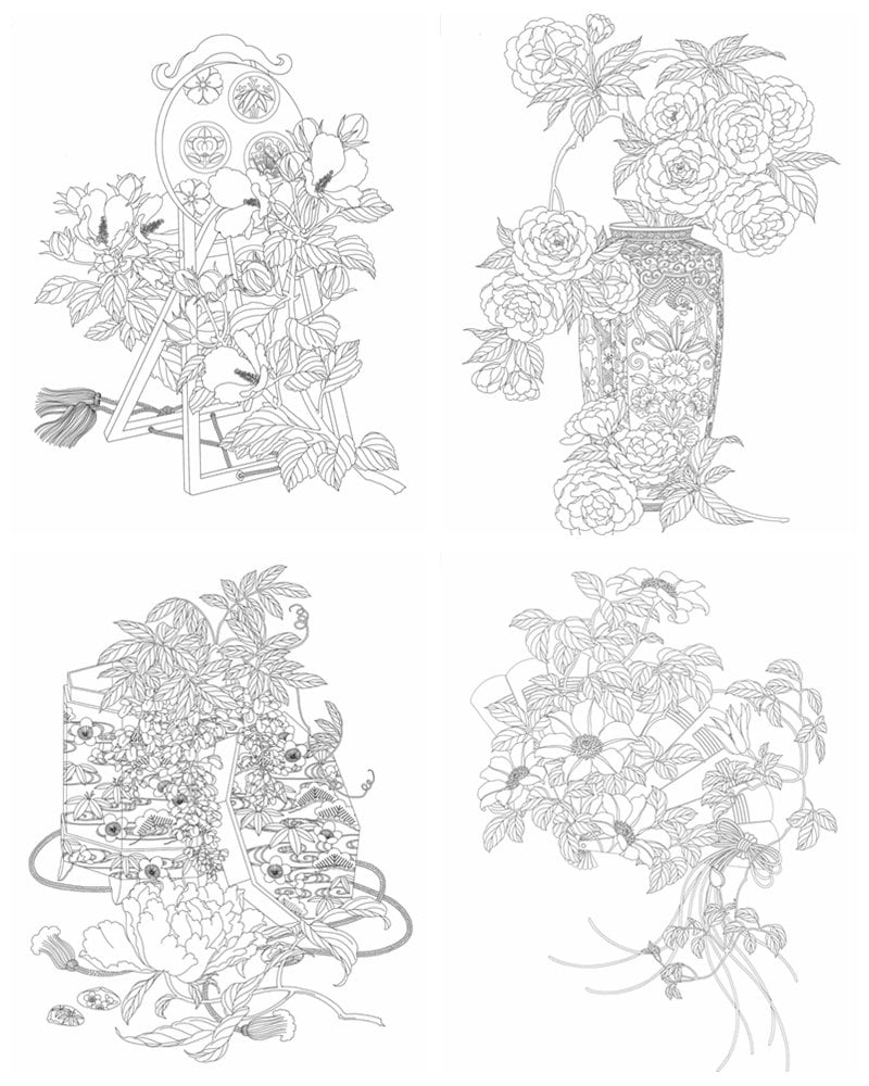 Korean coloring book pdf coloring pages activity book | Etsy