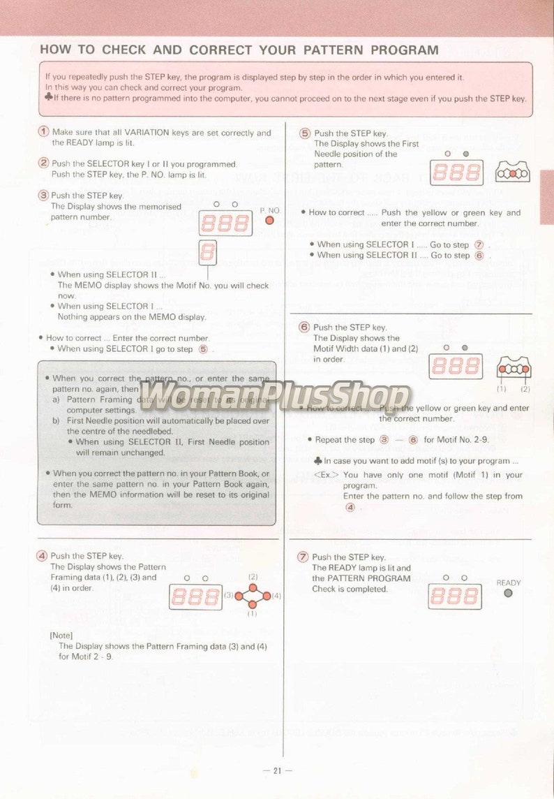 Brother Knitting Machines Instruction Manual Kh965/965i, Pattern Ebook Pdf Etsy