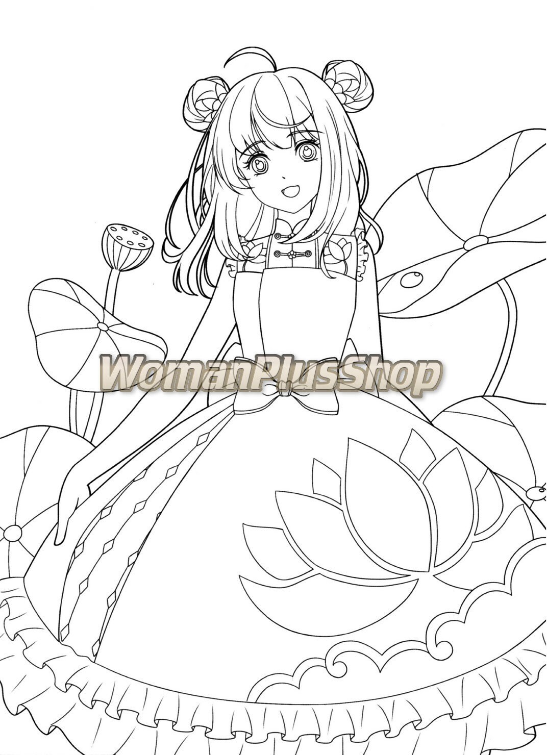 Women coloring book pdf coloring pages girl coloring page | Etsy