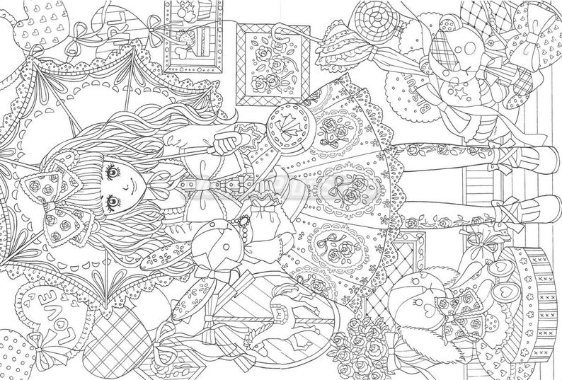 Adult coloring pdf colouring book pdf chinese coloring book | Etsy