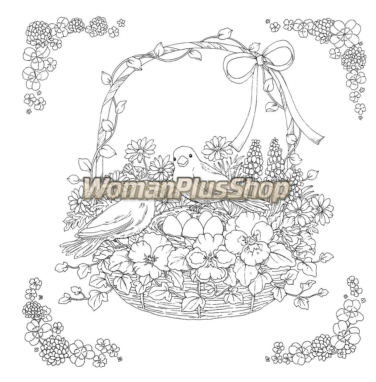 Flower coloring pdf coloring book activity book | Etsy