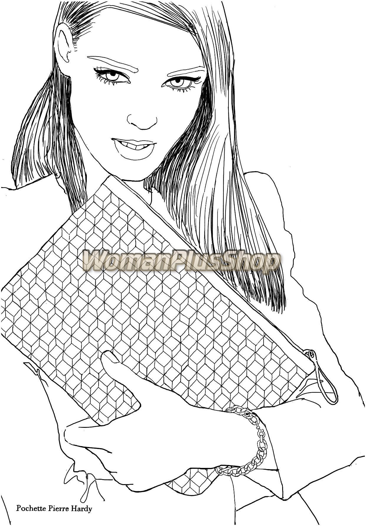 Portrait coloring coloring pattern pdf coloring book | Etsy