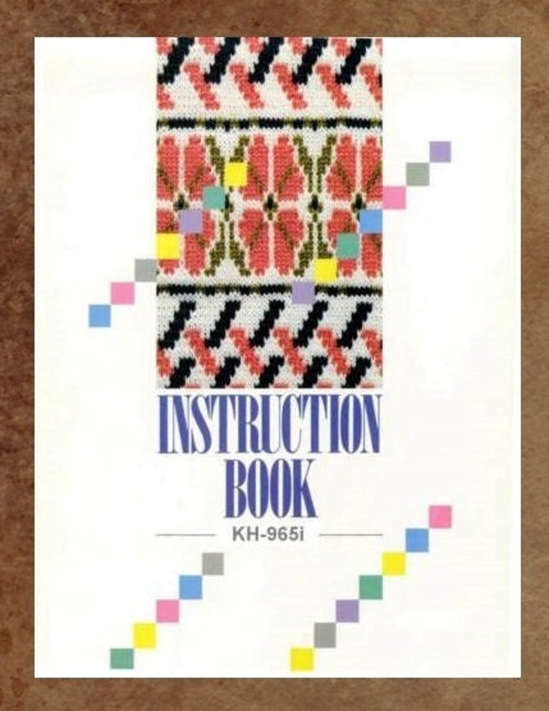 Brother Knitting Machines Instruction Manual Kh965/965i, Pattern Ebook Pdf Etsy