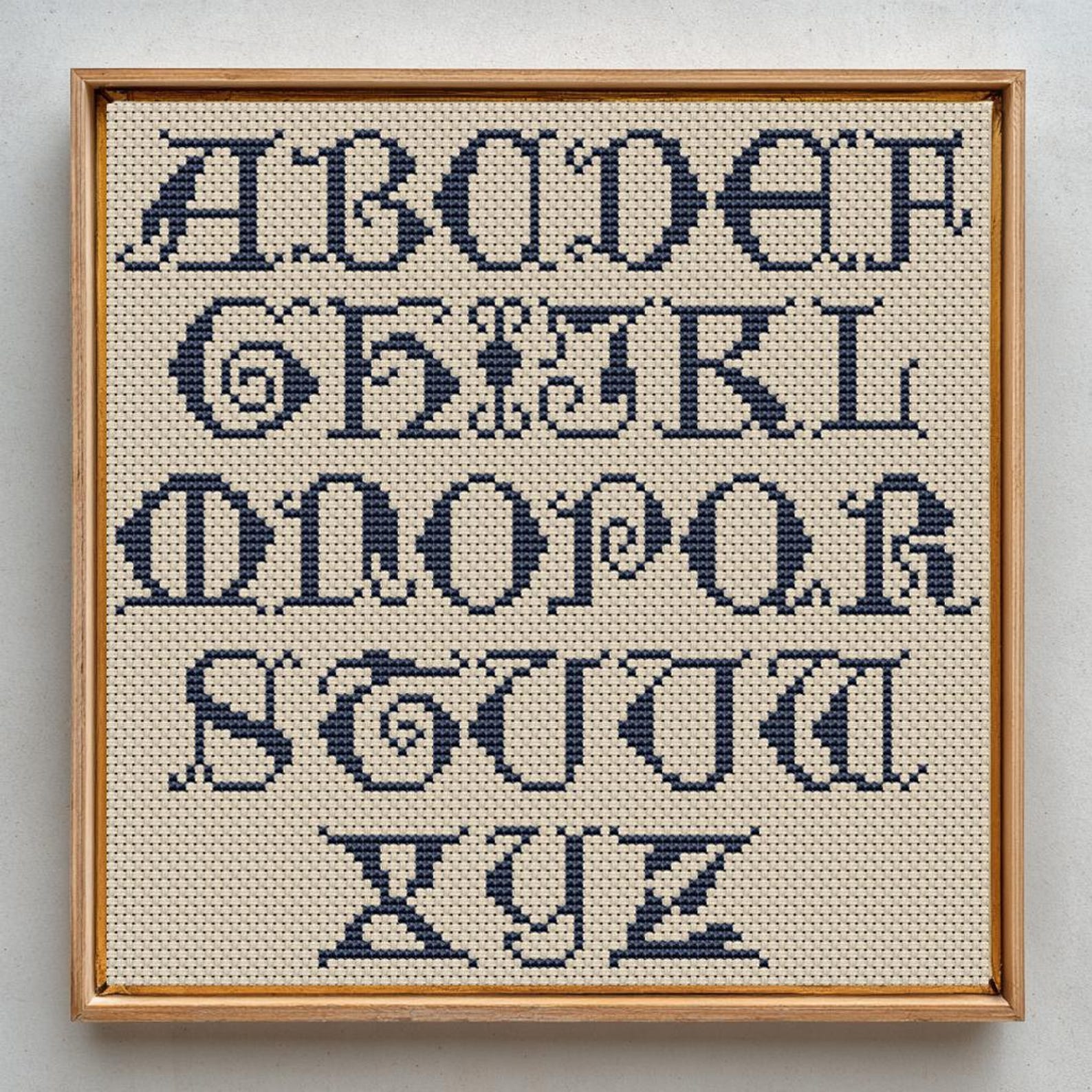 Alphabet Cross Stitch PDF | Monogram Letters Easy Personalized Initial ...