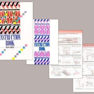 Brother knitting machines instruction manual KH-965, pattern ebook pdf
