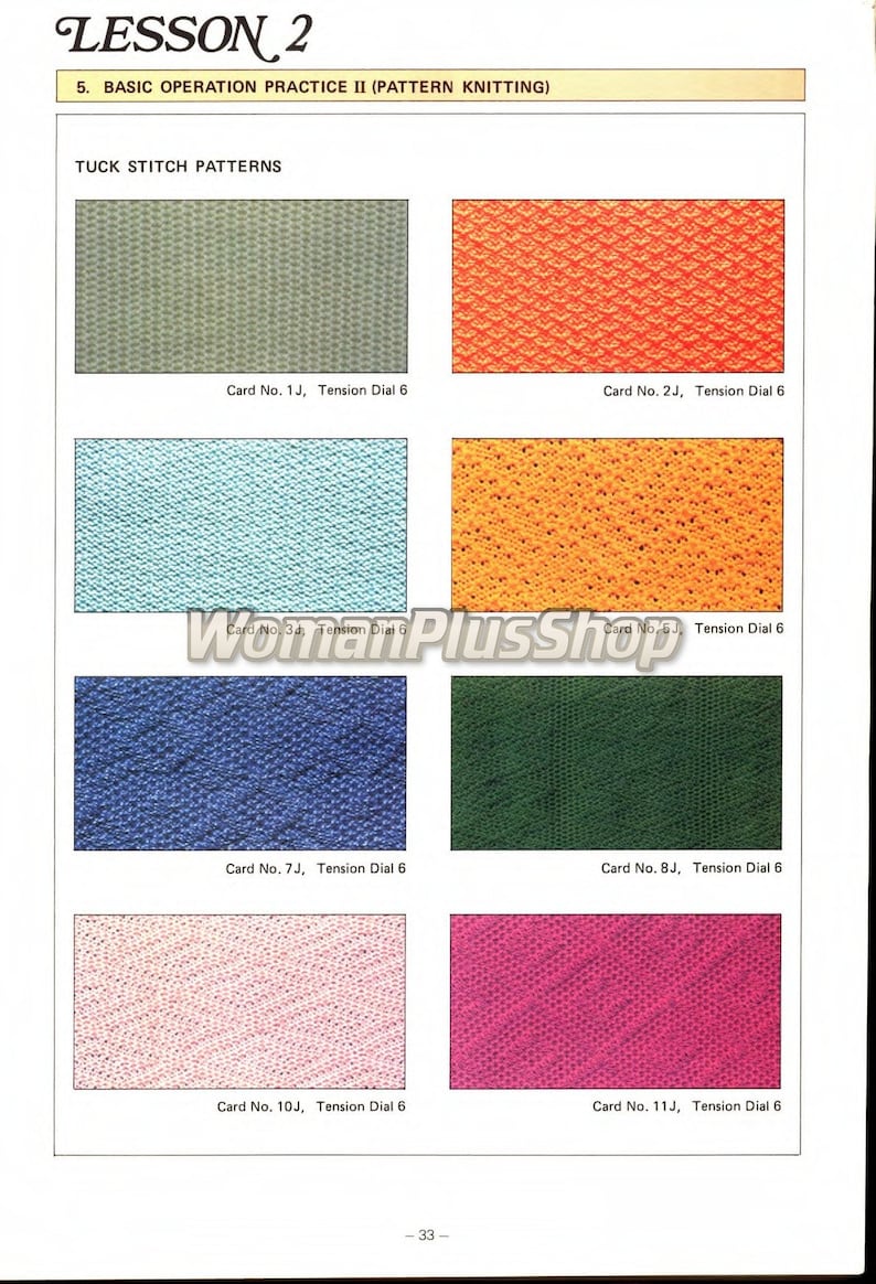 Brother Knitting Machines Instruction Manual KH860, Pattern Ebook Pdf Etsy