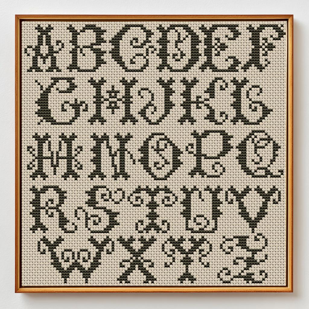 Alphabet Cross Stitch PDF | Monogram Letters Easy Personalized Initial ...