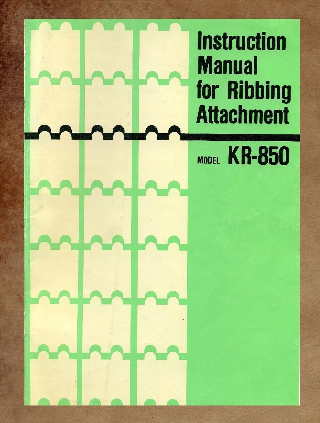 Brother Knitting Machines Instruction Manual KR850, Pattern Ebook Pdf Etsy