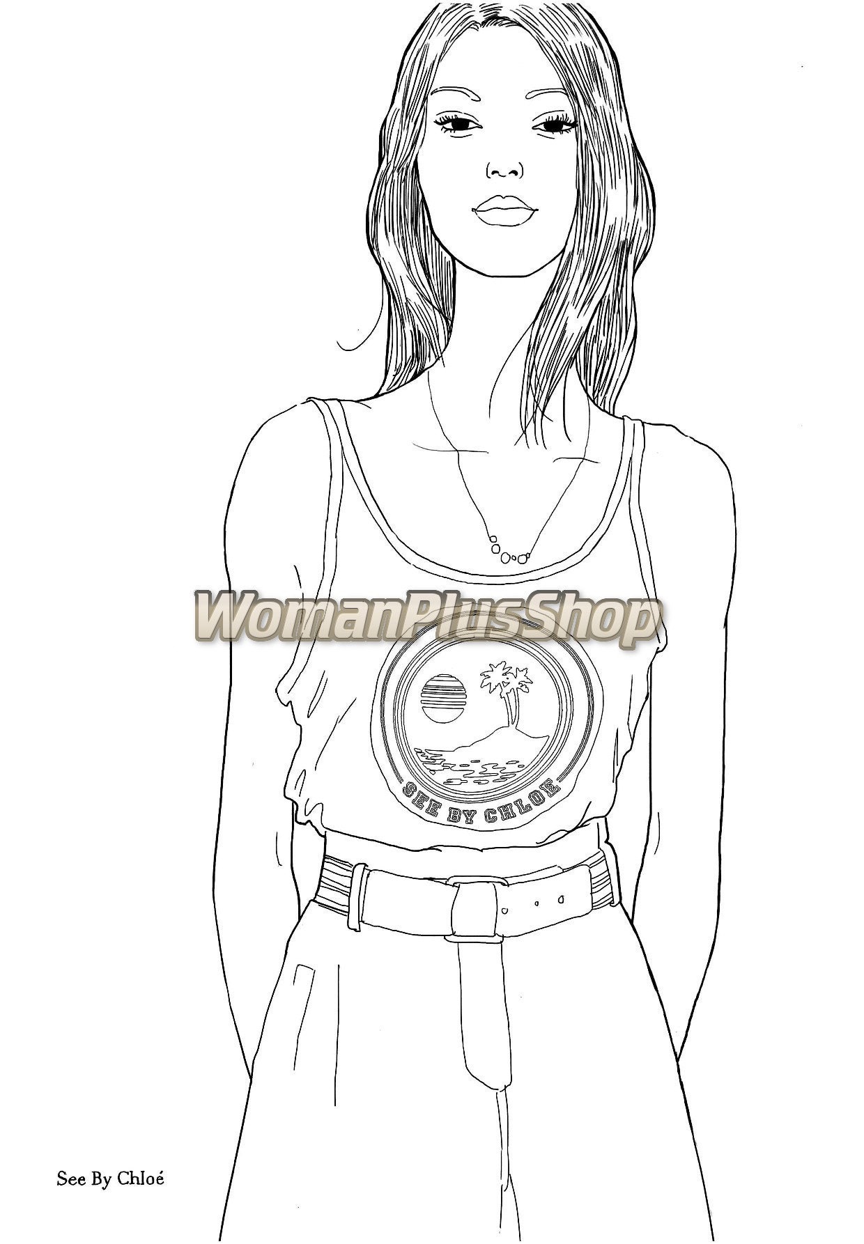 Portrait coloring coloring pattern pdf coloring book | Etsy