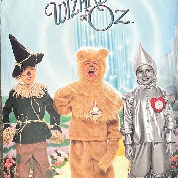 Simplicity 4133 The Wizard of Oz Costumes for Kids/Scarecrow, Cowardly Lion and The Tinman/Child Sizes 3, 4 Partially Cut to Size 4/OOP 2006