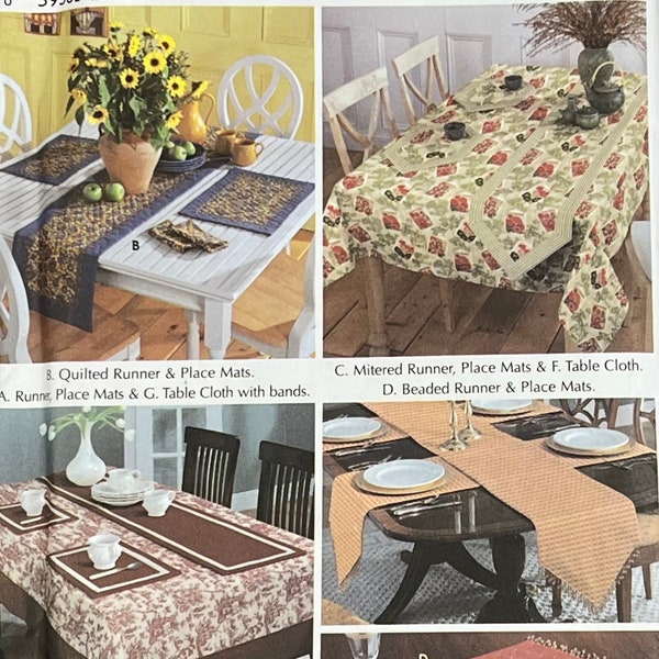 Simplicity 5530 Easy Table Top, Table Top Accessories and Chair Pad /UNCUT/2003