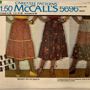 VTG 5696 Mccalls (1977). Carefree Patterns. Misses' Set of