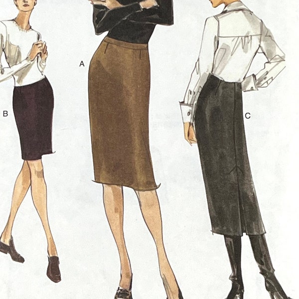 Very Easy Vogue 9928 Misses' Skirt Sewing Pattern/Size 8-10-12/Easy Skirt Pattern/Couture Skirt Pattern/OOP/FF/UNCUT/Copyright 1994/