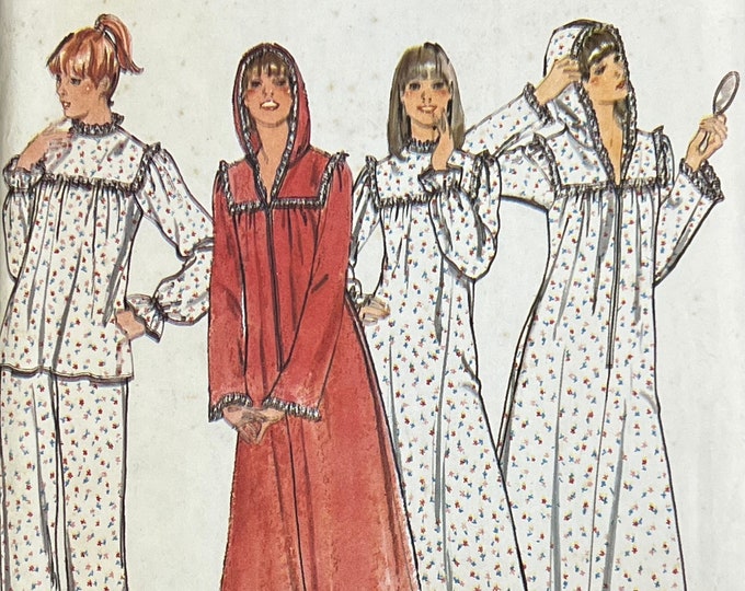 Butterick 5659 Misses' Pajamas, Nightgown & Hooded Robe Sewing Pattern ...