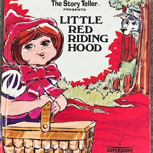 RARE 1973 &quot;Little Red Riding Hood&quot; The Story Teller Presents/Design and Illustration by Rex Irving and John Strejan/A Superscope Production