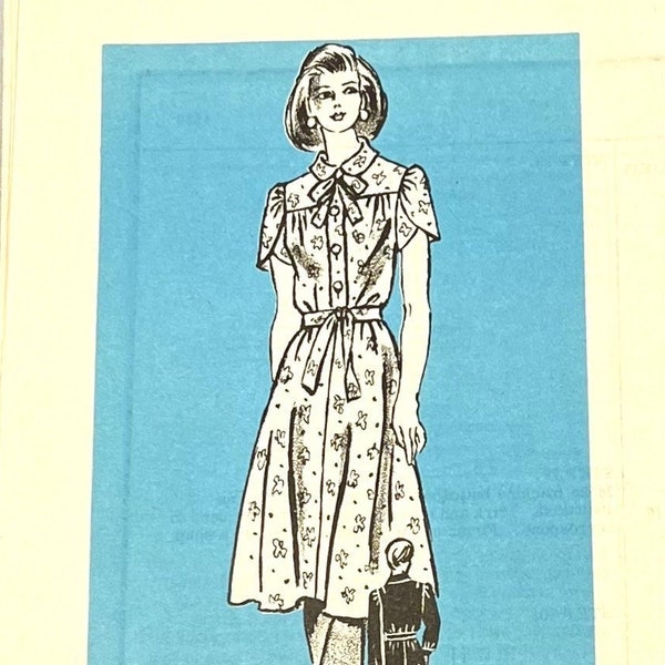 Mail Order Pattern 4539 Misses Dress Short & Long Sleeves/With Envelope/SIZE 14 Bust 36" Waist 28" Hip 40"/P. Cut/OOP/Vintage 1960's