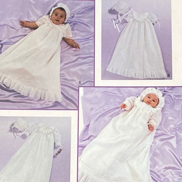 McCalls 3689 Infants Christening Gowns Slips and Bonnets Sewing Pattern/Uncut/ALL SIZES/Vintage 2002/original designs gooseberry Hill