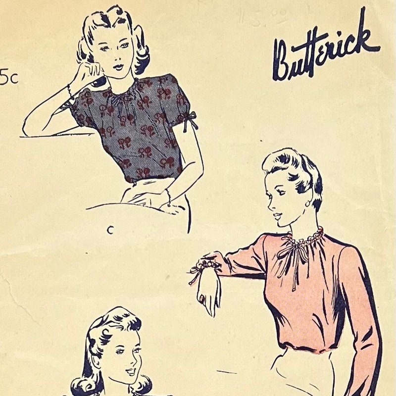 1940s Blouse Pattern Etsy