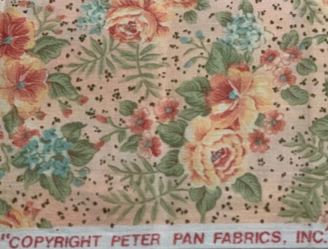 Rare OOP Peter Pan Fabric REMNANT 1990's Vintage Cotton Etsy