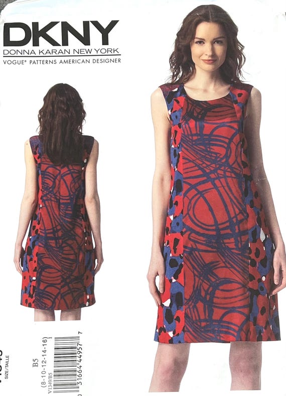 Vogue 1349 DKNY Dress Pattern, Size 8-16, UNCUT - Etsy