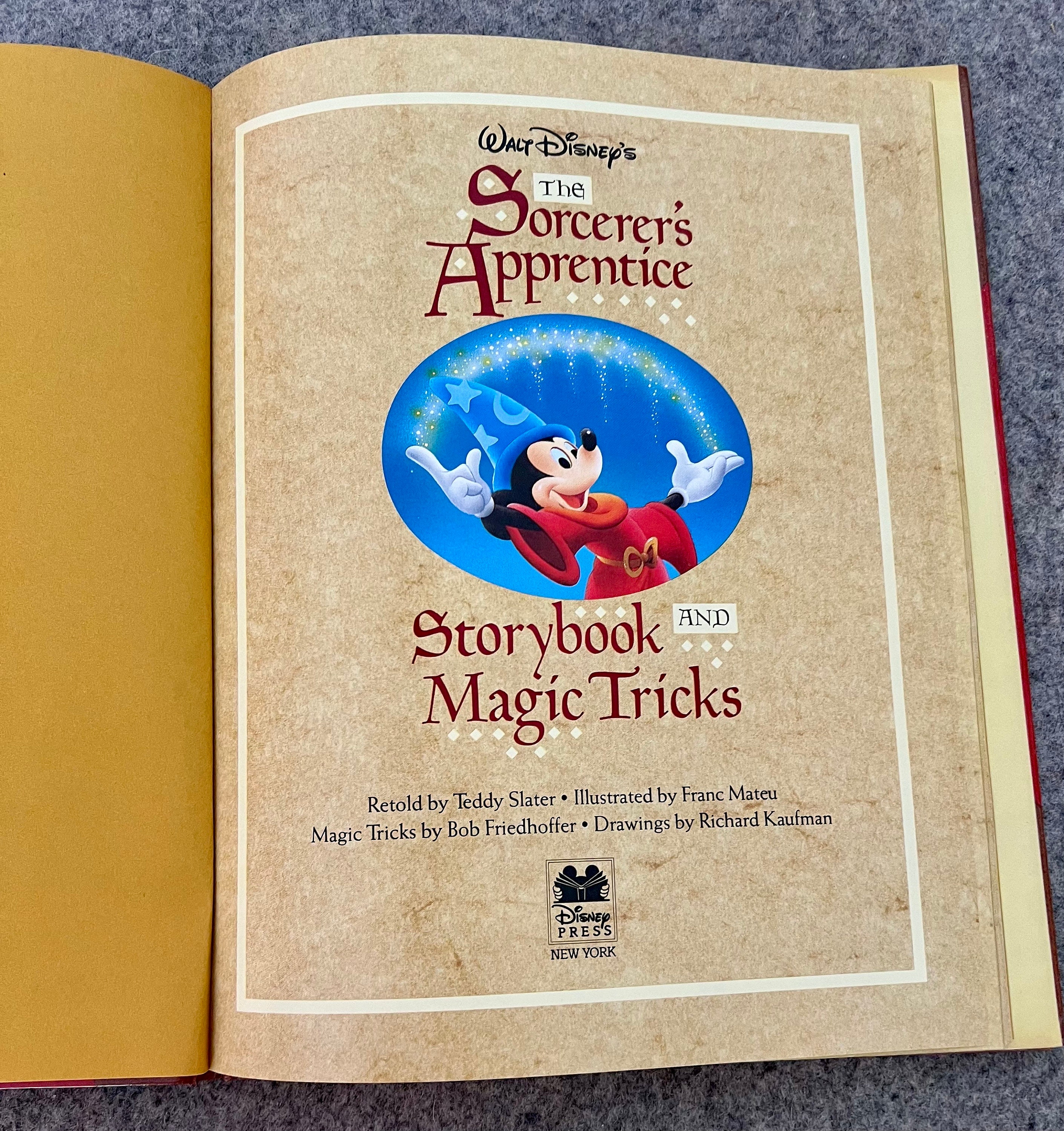 Vintage Disney's Sorcerer's Apprentice Storybook: Magic Tricks