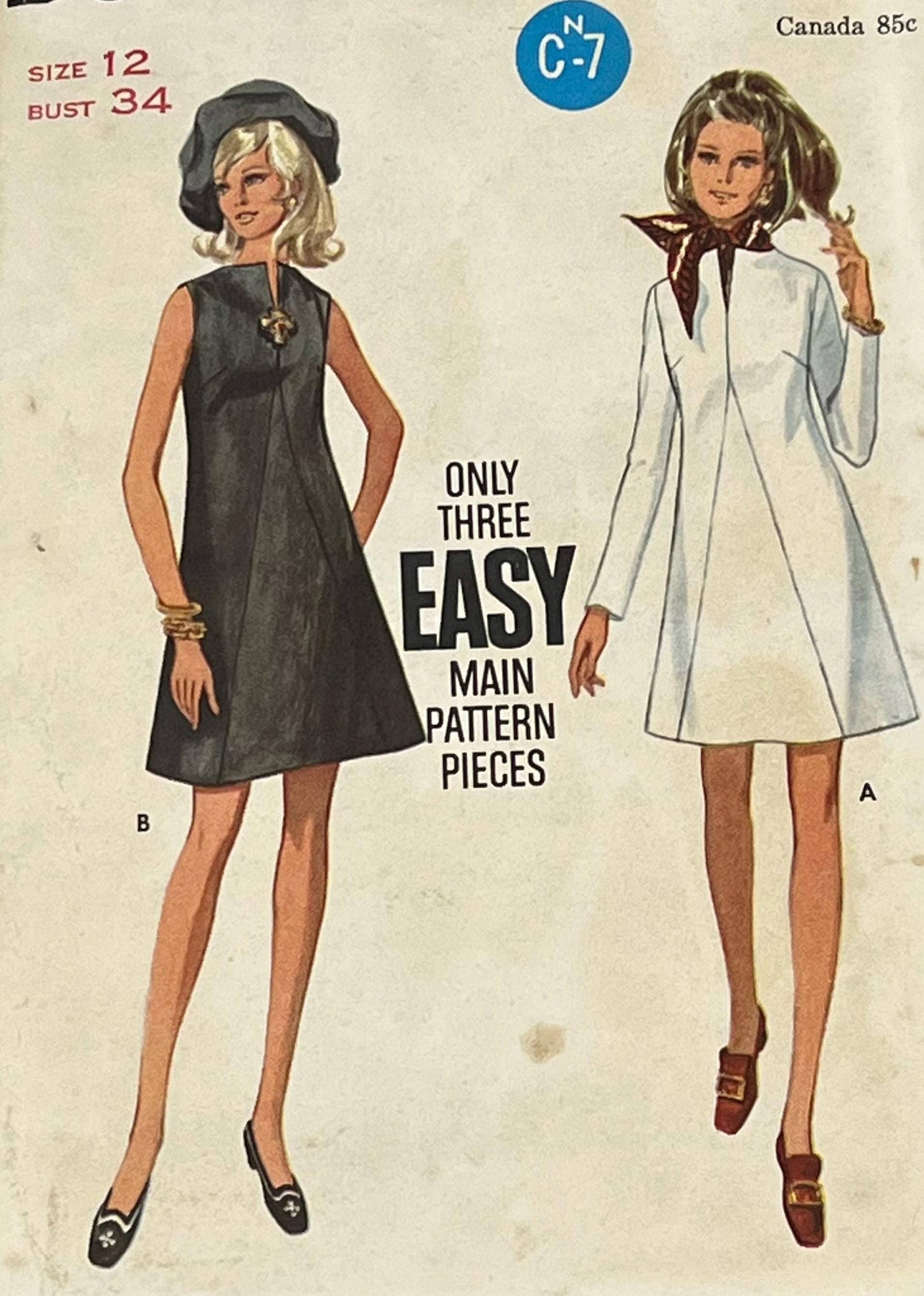1969 Retro Dress - Etsy