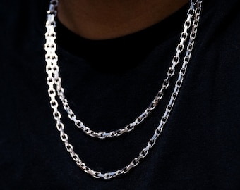 Mens Necklace, Silver Chain Necklace for Men, Silver Chain Men, Mens Sterling Silver Chain Necklace, Mens Silver Chain - By Twistedpendant