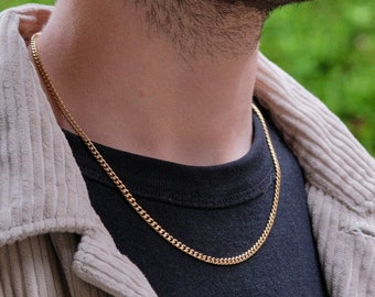 18k Gold Chain Necklace Chain Mens Gold 