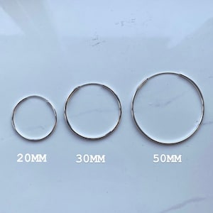 Silver Hoop Earrings, Small Hoop Earrings, 925 Sterling Silver Hoop Earrings 8/10/13/15/18/20/30/40/50/60mm, Big Silver Earrings For Women