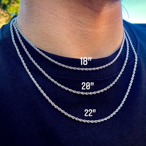 18 inch silver mens hot sale chain