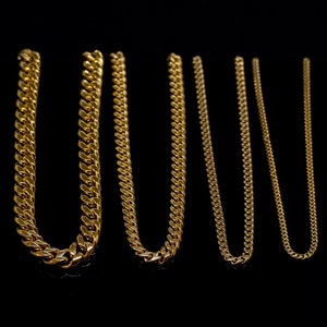 Mens Gold Chains, 18K Gold Cuban Chain Necklace Men, 1.5mm-10mm Thick Cuban Link, Mens Necklace, Gold Chain Man Jewelry - By Twistedpendant