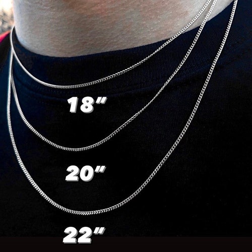 Mens Silver Necklace Chain 1.5mm Thin 