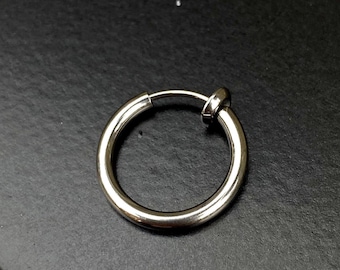 Silver Mens Earrings, Stainless Steel Silver 15mm Mens Hoop Earrings, Hoops for Men, Mens Jewelry, Earring Sets By Twistedpendant