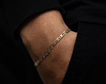 ブレスレット VALENTINO BRACELET (6W2J0Y71LTD QYL) 14k Trigold Women's Valentino Link ID Bracelet With Gold