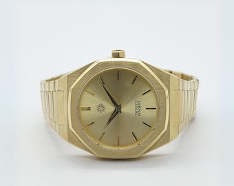 Gold Watch Mens Watch Gold Stainless Steel Wristwatch Gold