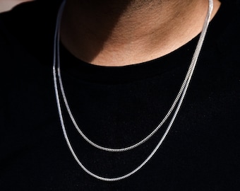 2mm 925 Sterling Silber Kette - dünne Silberkette Halskette für Männer - Miami Cuban Link Chain - Herrenkette - Herrenschmuck Durch Twistedpendant