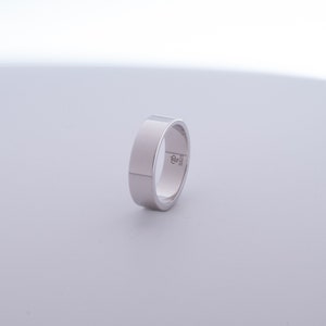 Mens Ring - 925 Sterling Silver Band Ring - Rhodium Plated Wedding Band / Anniversary Ring - Mens Jewellery - Plain Ring For Men Gifts UK
