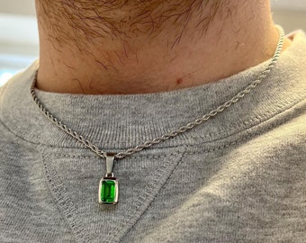 Kidult - Ciondolo In Acciaio 316L - Glass Verde | Scintille Shop