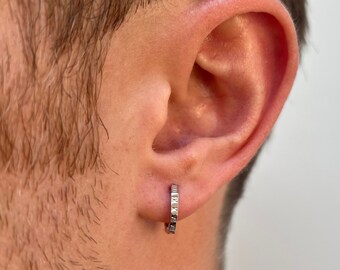 Orecchini A Cerchio In Argento Sterling 925 NKlaus | Diametro 14mm | Cerchi Sottili Lucidati A Specchio | Unisex