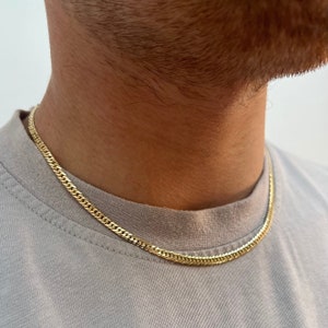 Gold Chain - Gold Double Curb Link Chain - Mens Gold Chains - Mens Jewelry -  Mens Chain Link In Gold - Mens Gold Necklace By Twistedpendant