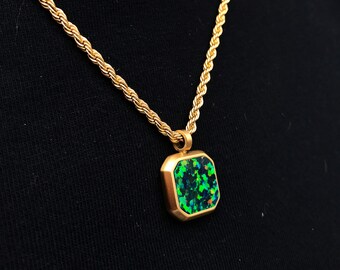 opal pendant for men