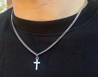 Mens Cross Necklace - Etsy