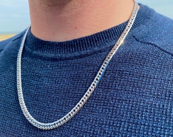 Collana A Catena A Strati In Acciaio Inossidabile Da 5 Mm Con Maglia - Foto 4