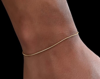 Bracelet en or pour homme, bracelet pour homme fin 1 mm, chaîne serpent en or, bracelet serpent en or, bracelet chaîne minimaliste, bracelet en or pour homme - bijoux pour homme