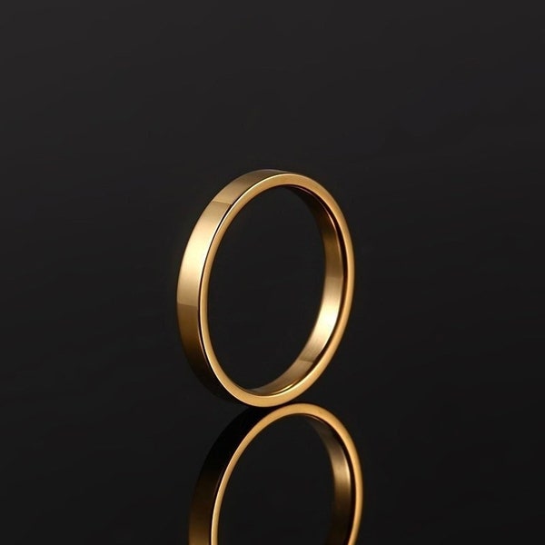 Dünner Goldring - Minimalistische Ringe für Männer - Minimalistischer Ring für Männer