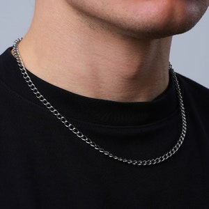 5mm Silver Connell Chain, Mens Chain, Silver Curb Chain Mens, Mens Jewellery UK, Silver Chain Necklace For Men - By Twistedpendant