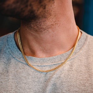 Gold Franco Chain Necklace, Mens Gold Link Chain, Gold Chains, Gold Chain Men - By Twistedpendant