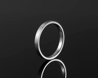 Mens Ring - Minimal Silver Band Rings For Men - Thin Silver Band Ring - Minimalist Rings For Men / Women - Mens Jewellery By Twistedpendant