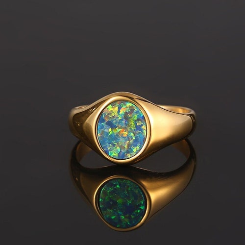 ASOS Ring in Green for Men Mens Jewellery Rings 