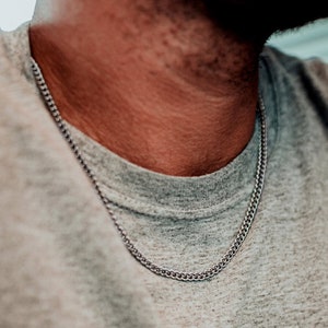 Silver Franco Chain, Mens Chain, Silver Chain Necklace for Men, Mens Jewelry, Waterproof Stainless Steel Chain  - By Twistedpendant